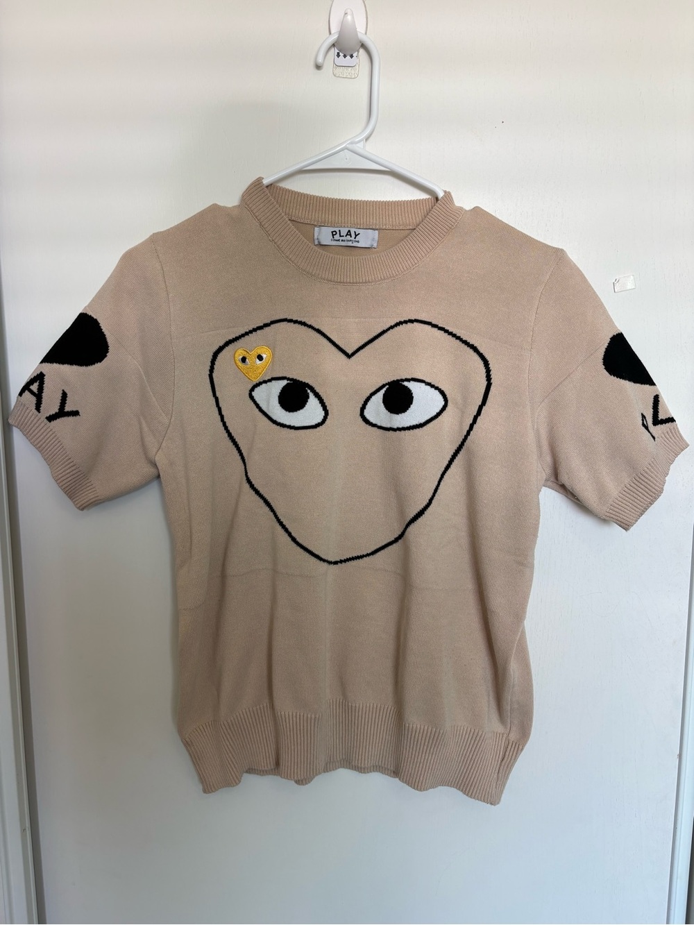 PLAY COMME des Garcons Short Sleeve Shirt Sweater Womens Knit Small
